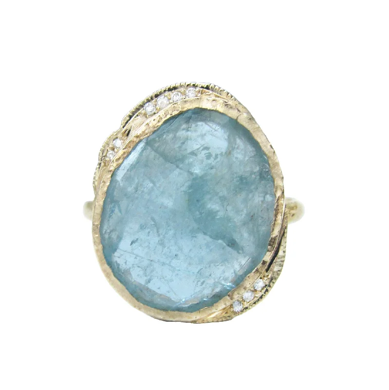 women's shell necklaces -One-Of-A-Kind Aquamarine Hidden Cove Ring