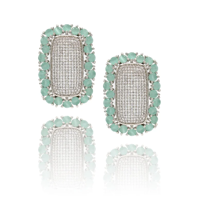 women's trendy earrings -DIANA EARRINGS AQUA