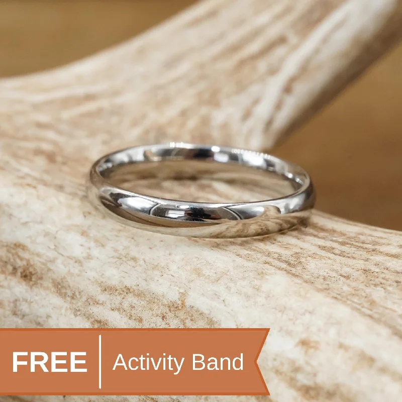 women's anniversary gift rings -Activity Band (Women's) - Automatically Sent With Antler Inlaid Rings