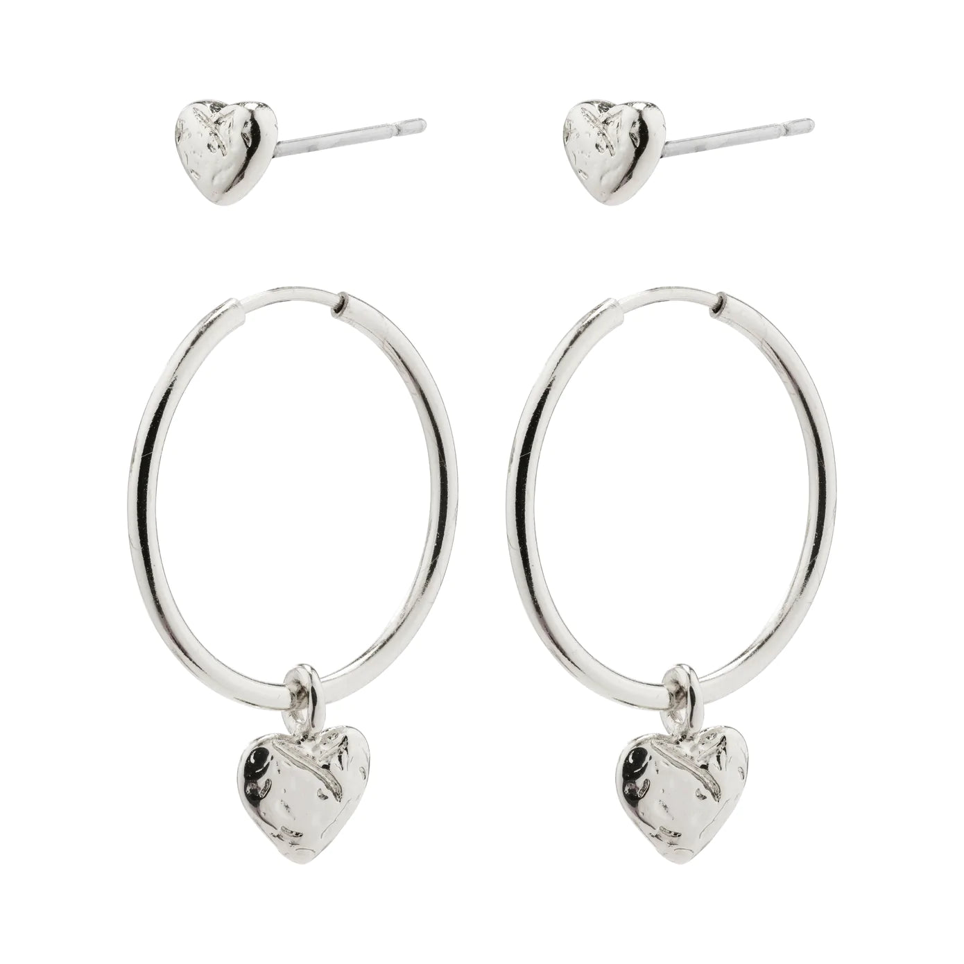 women's minimalist earrings -Jayla Silver Plated Earring Set