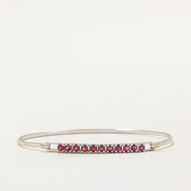 women's friendship bangles -Ruby Bangle | 1.10ctw | 6.5" |