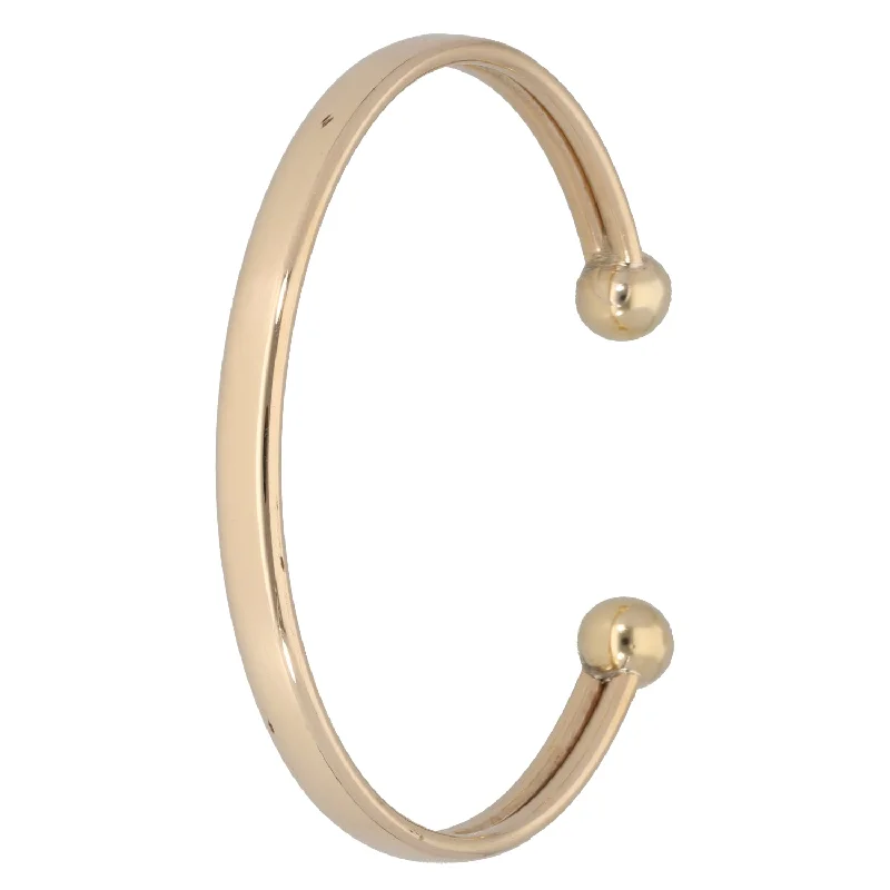 women's chunky bangles -9ct Gold Torque Bangle